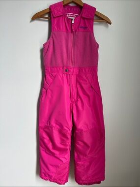 Snozu | Bright Fuchsia Pink Girls' Snow Pants Ski Overalls Bib Winter Size 6